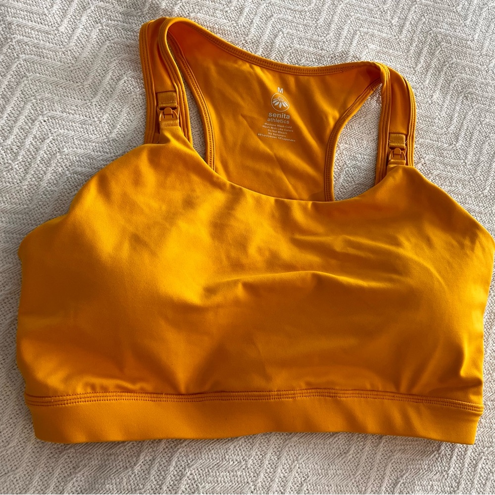 Senita Athletics Golden Yellow Sports Bra